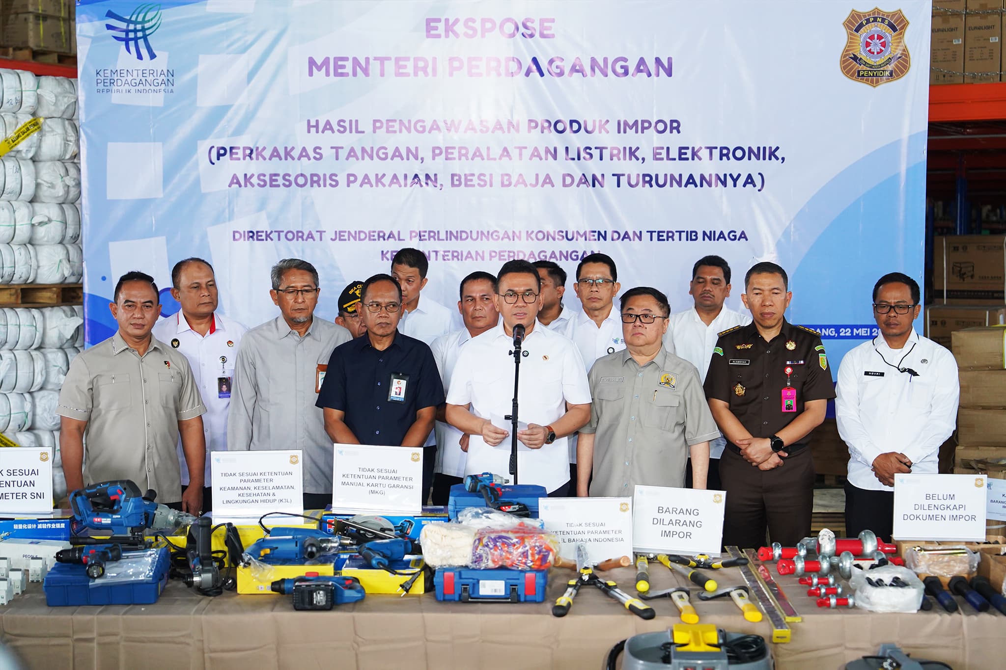 Ekspose Hasil Pengawasan Produk Impor yang Tidak Sesuai Ketentuan