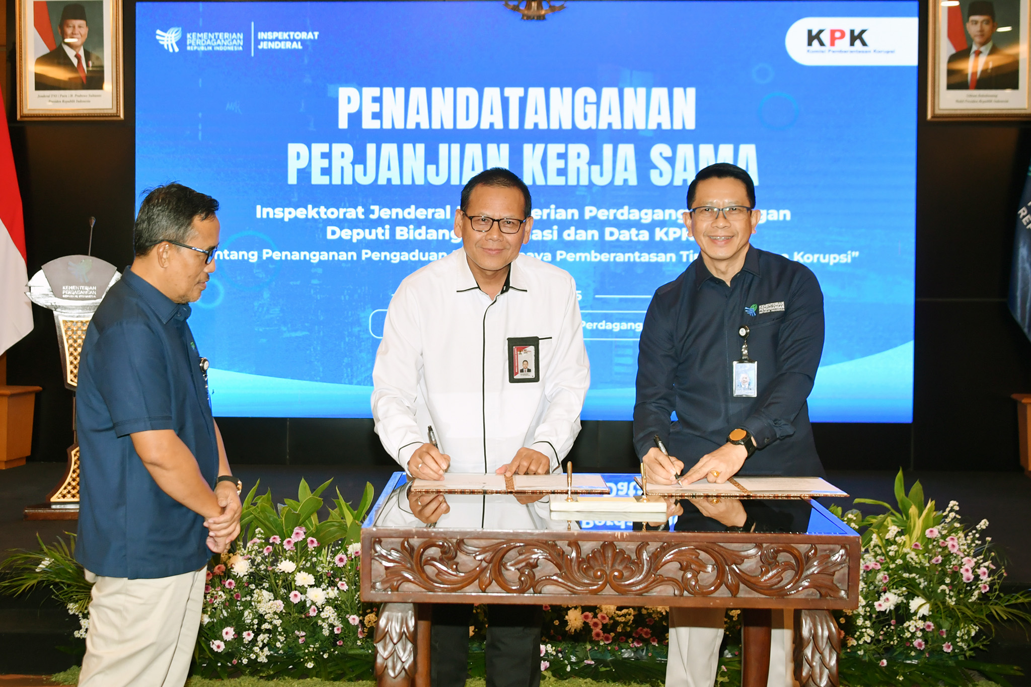 Penandatanganan PKS antara Itjen Kemendag dengan KPK RI